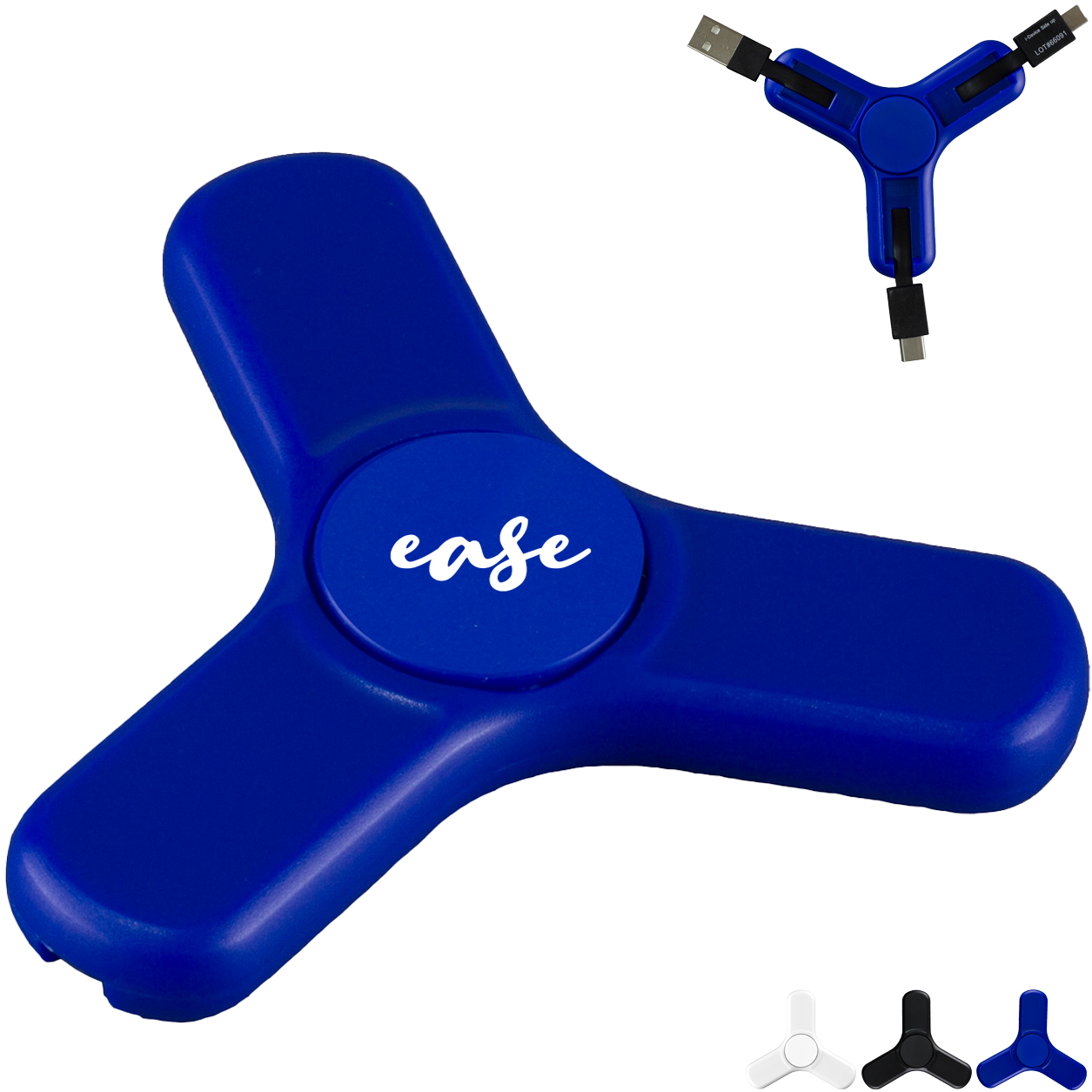 Product Photo 1 Cell Phone Charging Cable Spinner, 3-in-1