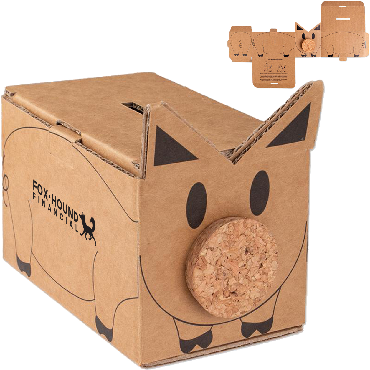 Product Photo 1 Corrugated Piggy Bank