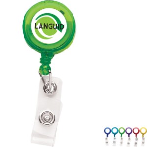 Translucent Better Round Badge Reel, Belt Clip - DE1002