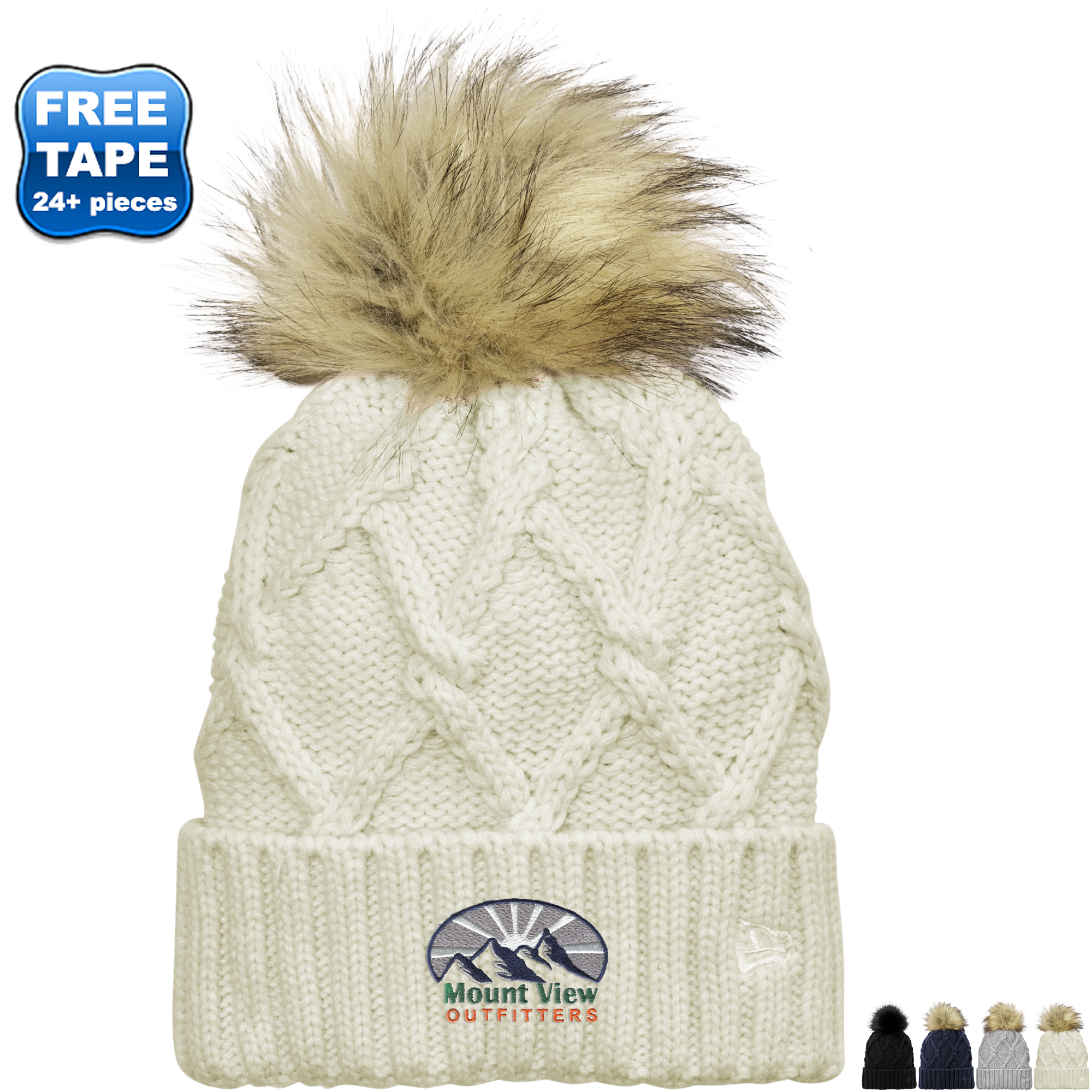 Product Photo 1 New Era® Faux Fur Pom Acrylic Ladies' Beanie