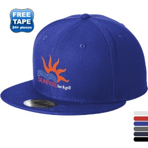 New Era® Standard Fit Flat Bill Polyester Snapback Cap - WJ6784