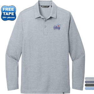 TravisMathew® Oceanside Cotton/Poly Heather Long Sleeve Men's Polo - WJ6840