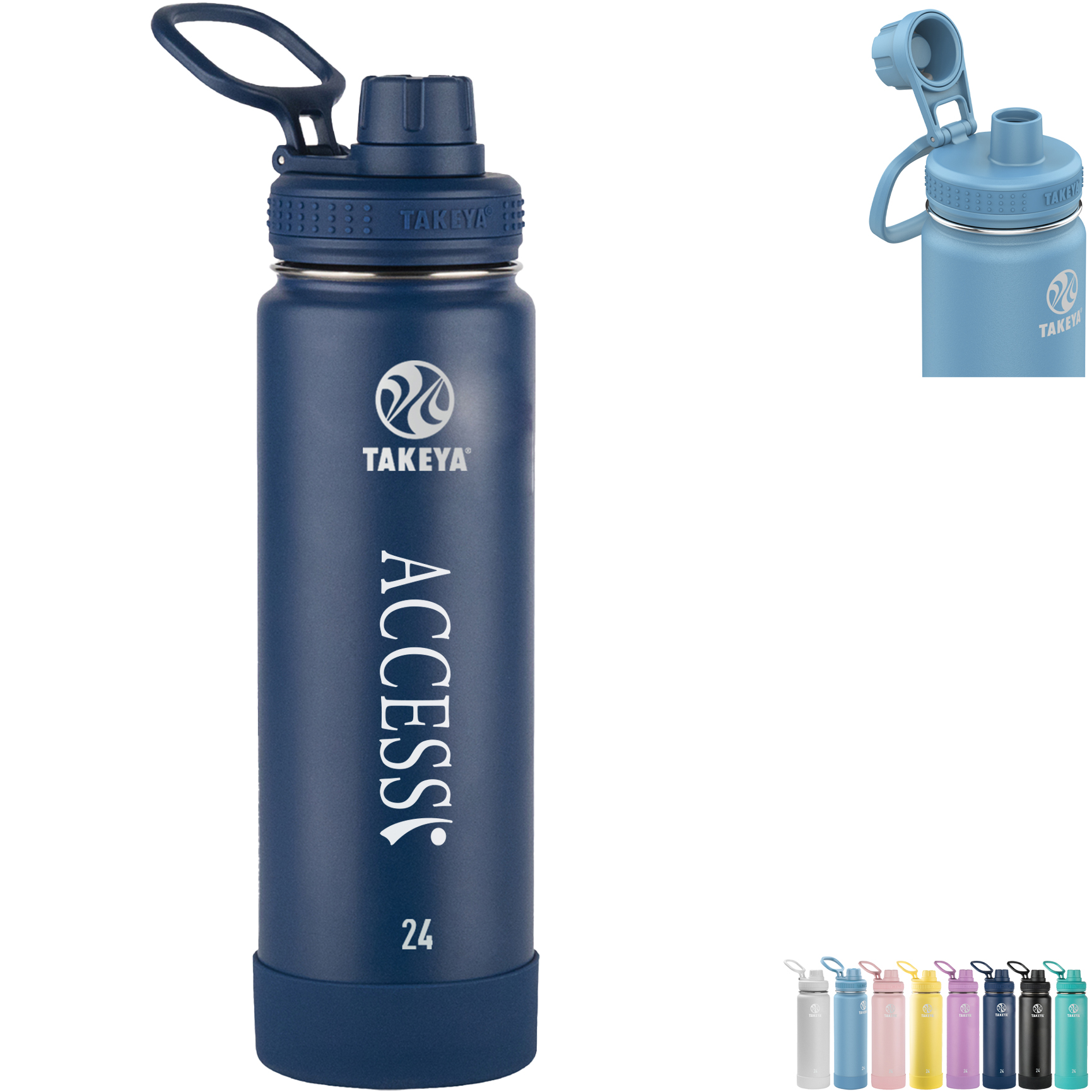 Product Photo 1 Takeya® Actives Spout Lid Stainless Steel Bottle, 24oz.