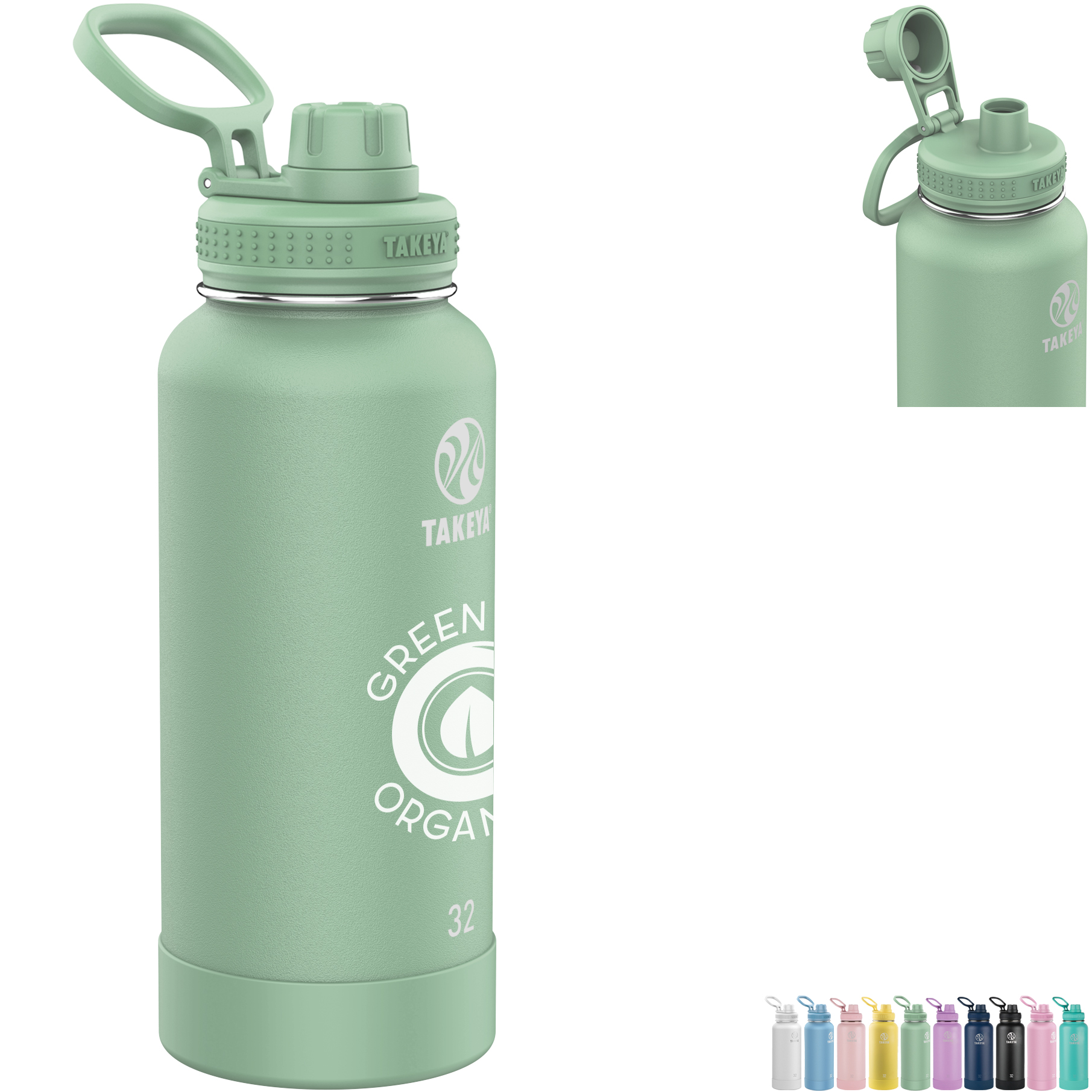 Product Photo 1 Takeya® Actives Spout Lid Stainless Steel Bottle, 32oz.