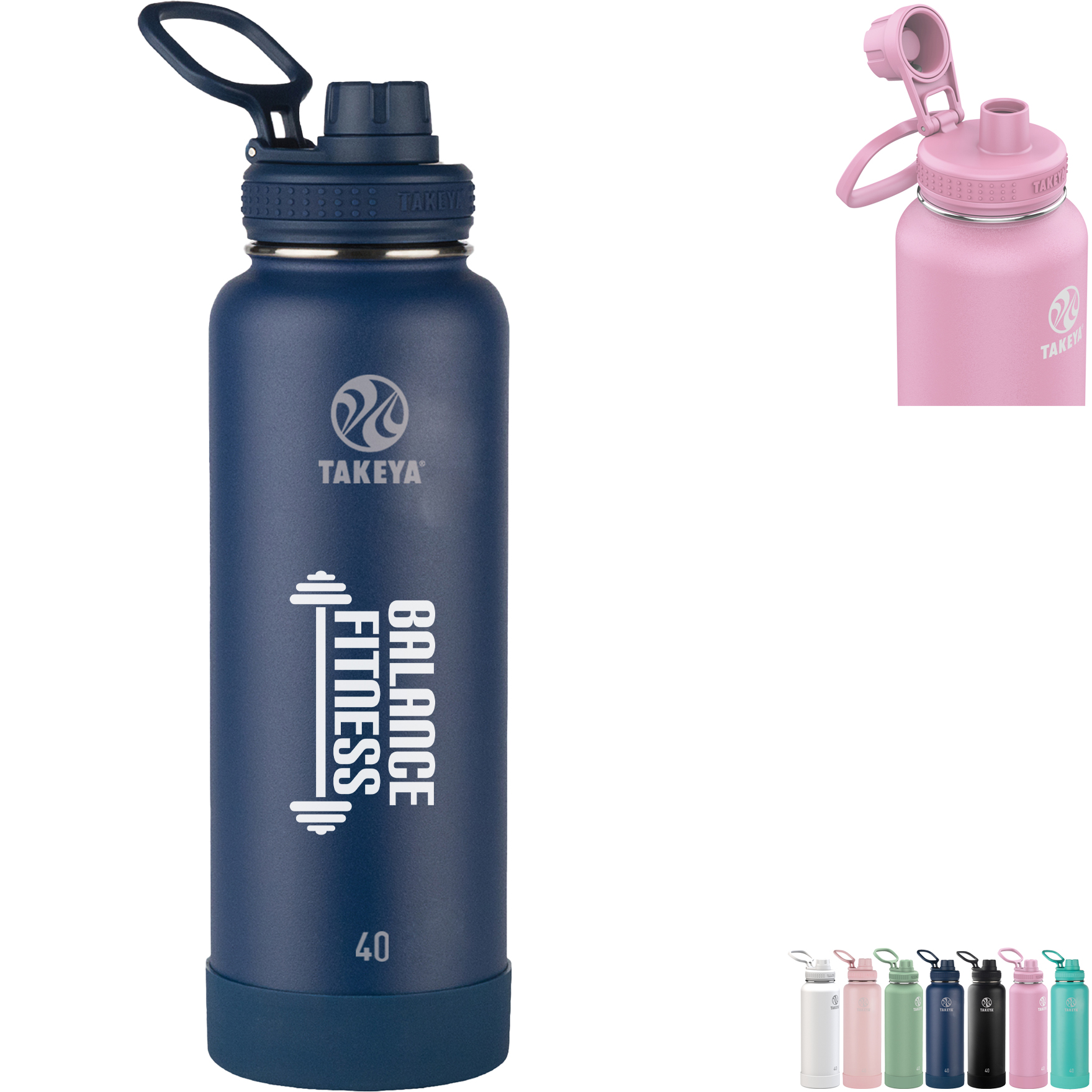 Product Photo 1 Takeya® Actives Spout Lid Stainless Steel Bottle, 40oz.