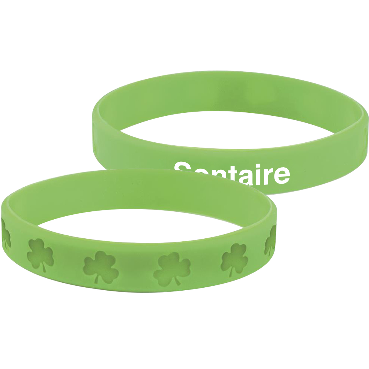 Product Photo 1 Shamrock Silicone Wristband Bracelet