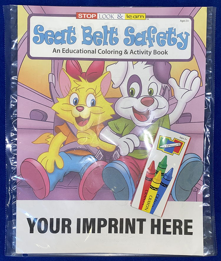 Product Photo 1 Seat Belt Safety Coloring Book Fun Pack