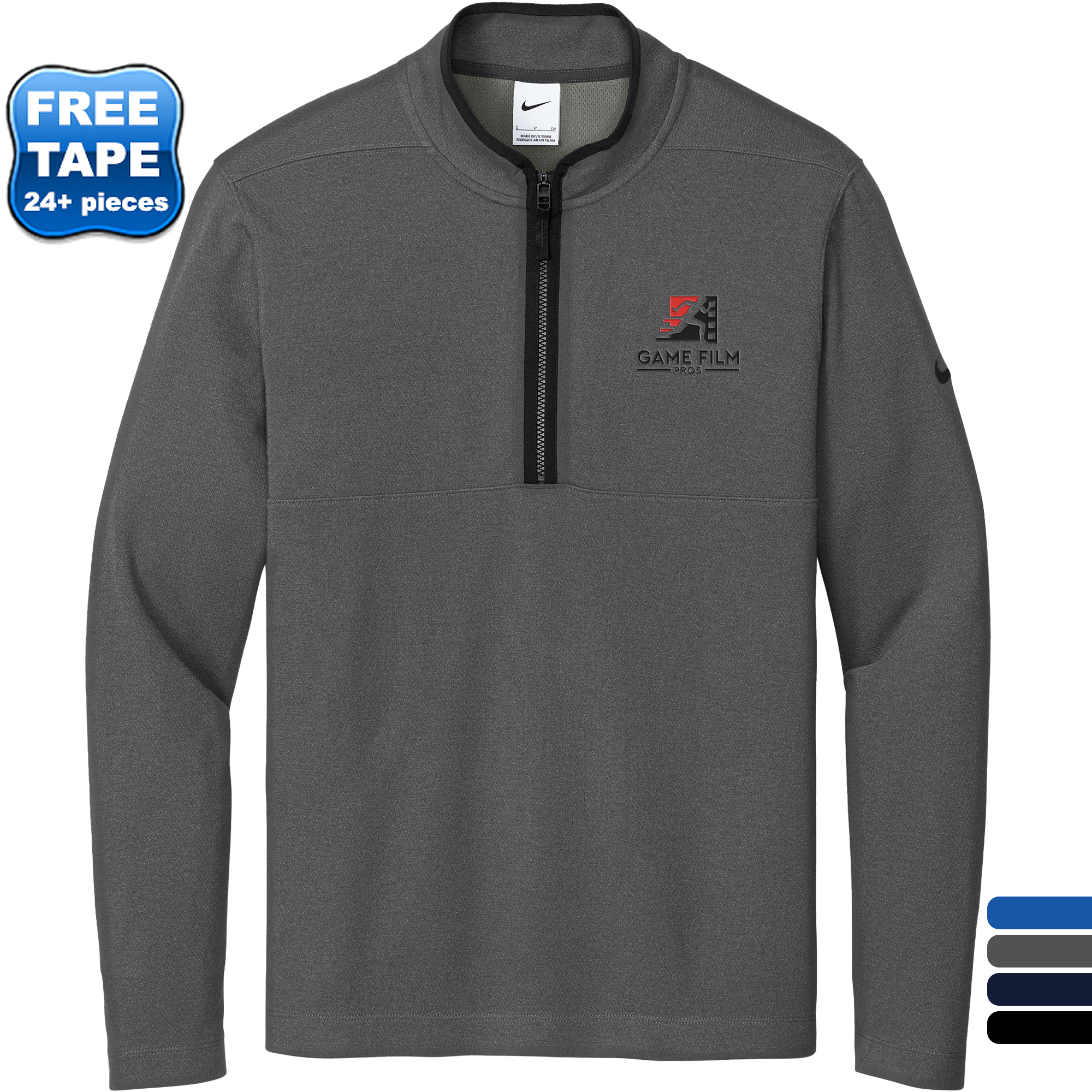 Product Photo 1 Nike® Textured Polyester 1/2 Zip Men's Cover Up