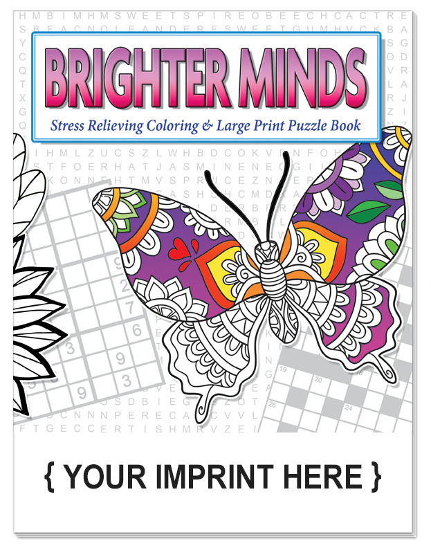 Product Photo 1 Brighter Minds - Adult Coloring and Puzzle Book Combo