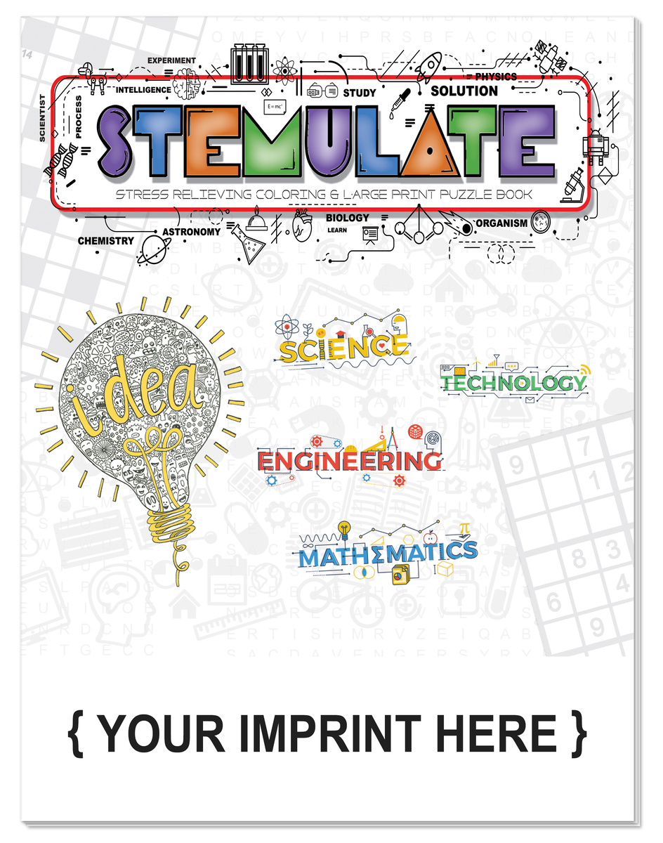 Product Photo 1 STEMulate - Adult Coloring and Puzzle Book Combo