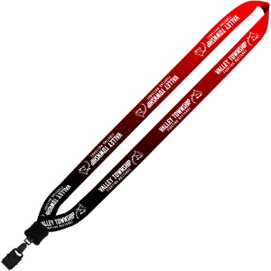 Dye-Sublimated Lanyard with Plastic Clamshell & Plastic O-Ring, 3/4" - SZ3205