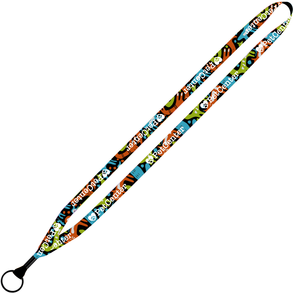 Product Photo 1 Dye-Sublimated Lanyard with Metal Crimp & Metal Split-Ring, 1/2"