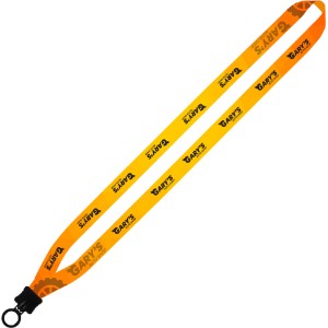 Dye-Sublimated Lanyard with Plastic Clamshell and Plastic O-Ring, 1/2" - SZ3190