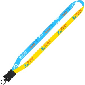Dye-Sublimated Lanyard with Plastic Snap-Buckle Release and Plastic O-Ring, 3/4" - SZ9110