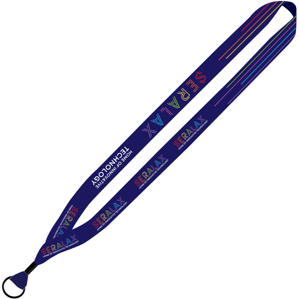 Product Photo 1 Recycled Dye-Sublimated Waffle Weave Lanyard, 3/4"
