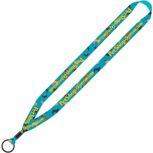 Tubular Lanyard with Metal Crimp & Metal Split-Ring, 5/8" - SZ9121