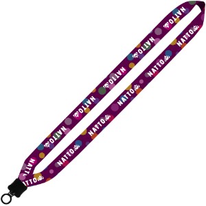 RPET Dye-Sublimated Lanyard with Plastic Clamshell and O-Ring, 3/4" - SZ9123