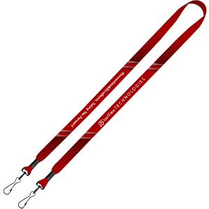 Dye-Sublimated 2-Ended Lanyard with Metal Crimp and Metal Swivel Snap, 1/2" - SZ9129