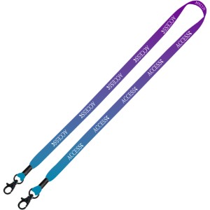 Double Ended Dye-Sublimated Lanyard with Metal Crimp and Metal Lobster, 1/2" - SZ9130