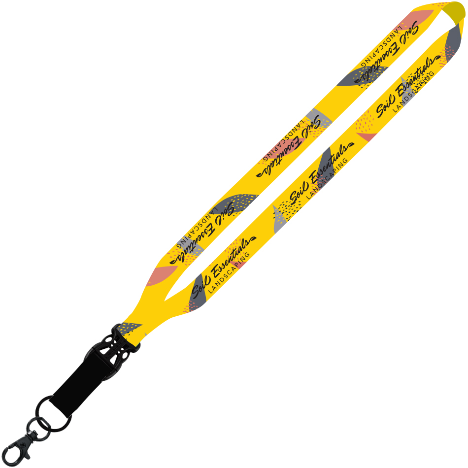 Product Photo 1 Dye-Sublimated Lanyard w/ Slide Buckle Release, Split-Ring & Lobster C, 3/4"