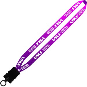 Tubular Lanyard with Plastic Snap-Buckle Release & O-Ring, 5/8" - SZ9148