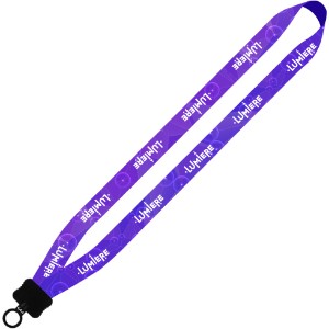 RPET Dye-Sublimated Waffle Weave Lanyard with Plastic Clamshell and O-Ring, 3/4" - SZ9158