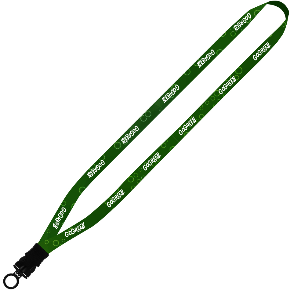 Product Photo 1 Dye-Sublimated Stretchy Elastic Lanyard with Plastic Snap-Buckle Release, 1/2"