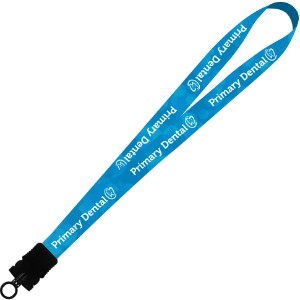 Dye-Sublimated Stretchy Elastic Lanyard with Plastic Snap-Buckle Release, 1" - SZ9161