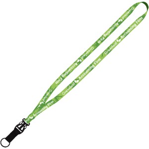 Tubular Lanyard with Plastic Slide-Buckle Release & Split-Ring, 5/8" - SZ9164