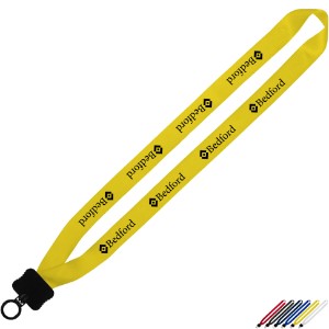 Polyester Lanyard with Plastic Clamshell and O-Ring, 3/4" - SZ9175