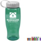 Photo 1 Transparent Grip Poly-Pure Sport Bottle, 27oz. - Tethered Lid