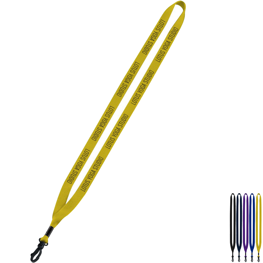 Product Photo 1 Polyester Lanyard with Plastic Swivel Snap Hook, 1/2"