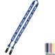 Polyester 2-Ended Lanyard with Metal Crimp & Metal Bulldog Clip, 3/4"