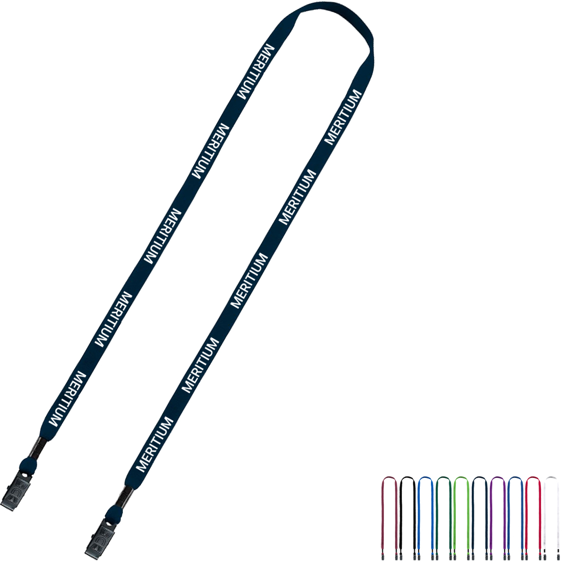Product Photo 1 Cotton Double Bulldog Clip Lanyard, 1/2"