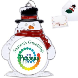 Classic Snowman Die Cast Holiday Ornament - EM1450