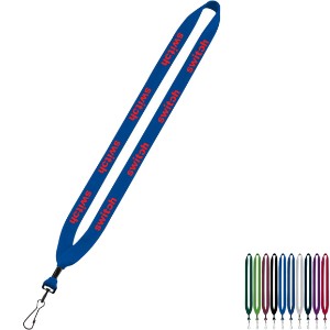 Cotton Lanyard with Metal Crimp & Swivel Snap Hook, 3/4" - SZ9235