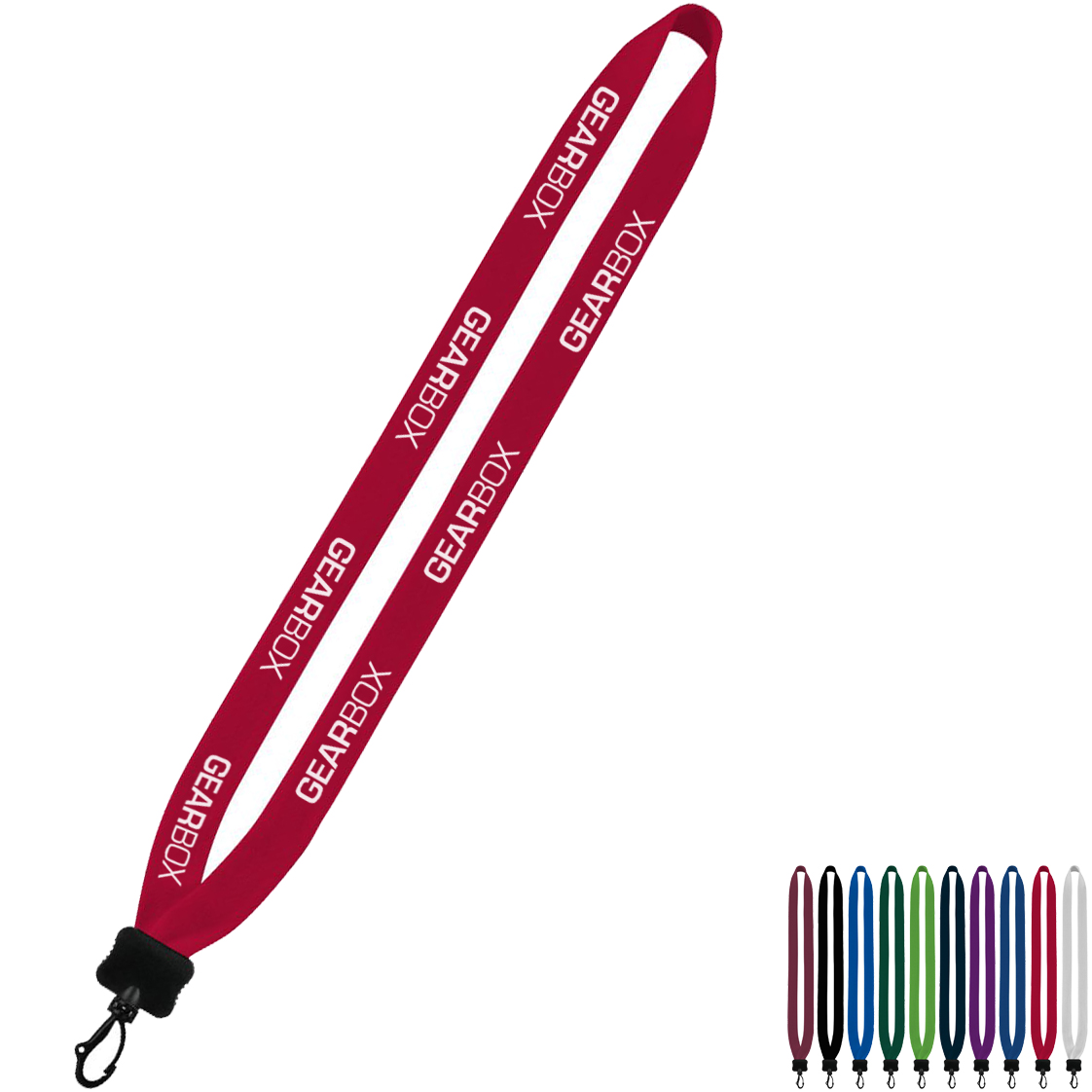 Product Photo 1 Cotton Lanyard with Plastic Clamshell & Swivel Snap Hook, 3/4"