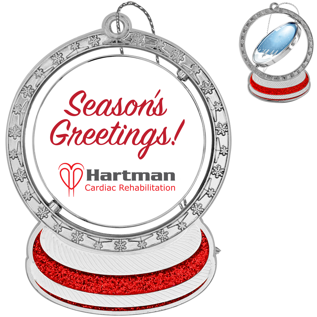 Product Photo 1 Snow Globe Spinner Die Cast Holiday Ornament