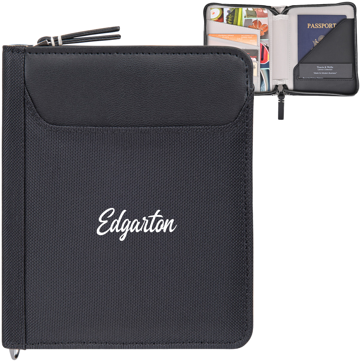 Product Photo 1 Travis & Wells® Lennox Recycled Nylon Passport Wallet