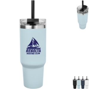 Naomi Intrepid Vacuum Insulated Stainless Steel Tumbler w/ Straw, 40oz. - HT6143
