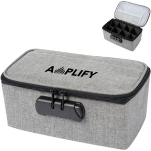 Heathered Polyester Stash Bag w/ Lock - HT6141