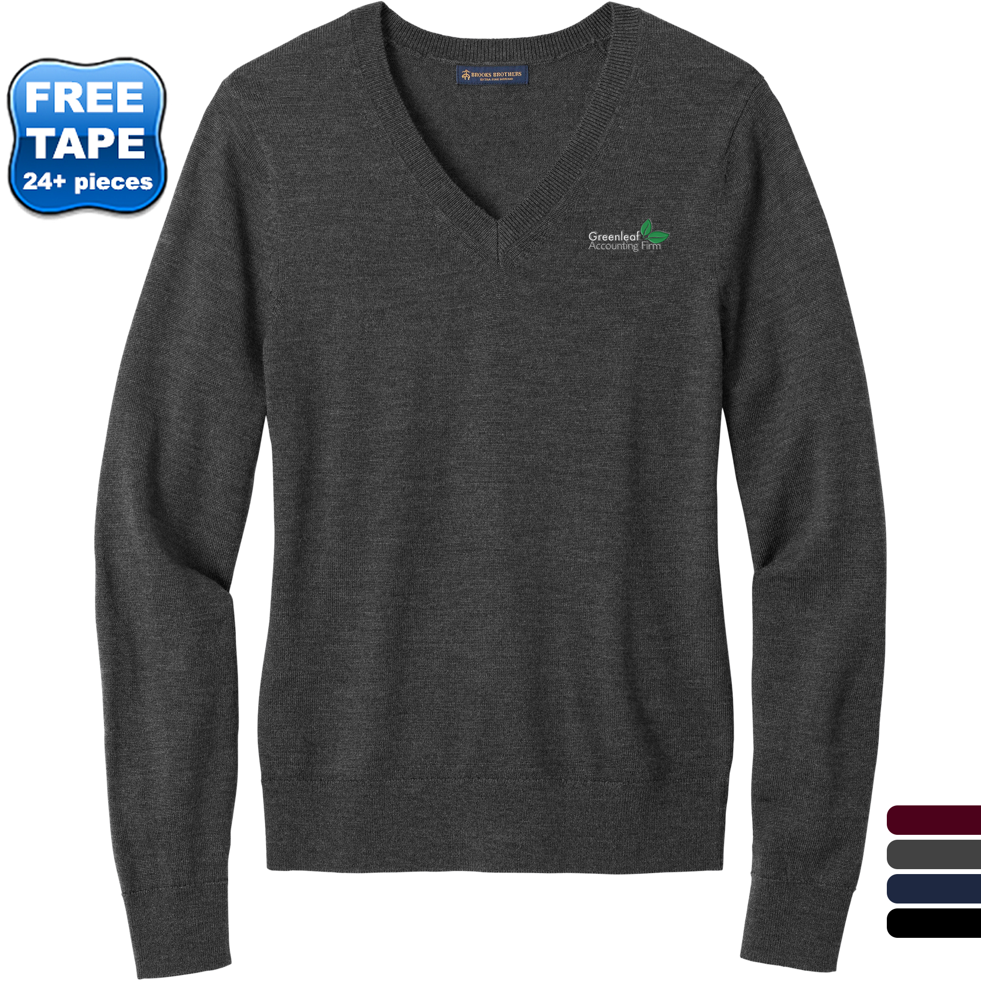 Product Photo 1 Brooks Brothers® Washable Merino Wool V-Neck Ladies' Sweater