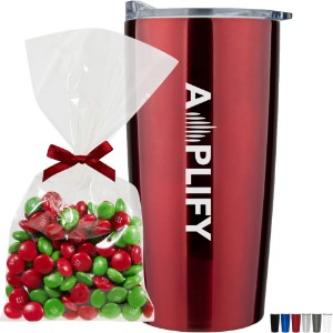 Holiday M&M's® Mug Stuffer & Straight Tumbler Gift Set - PV1102