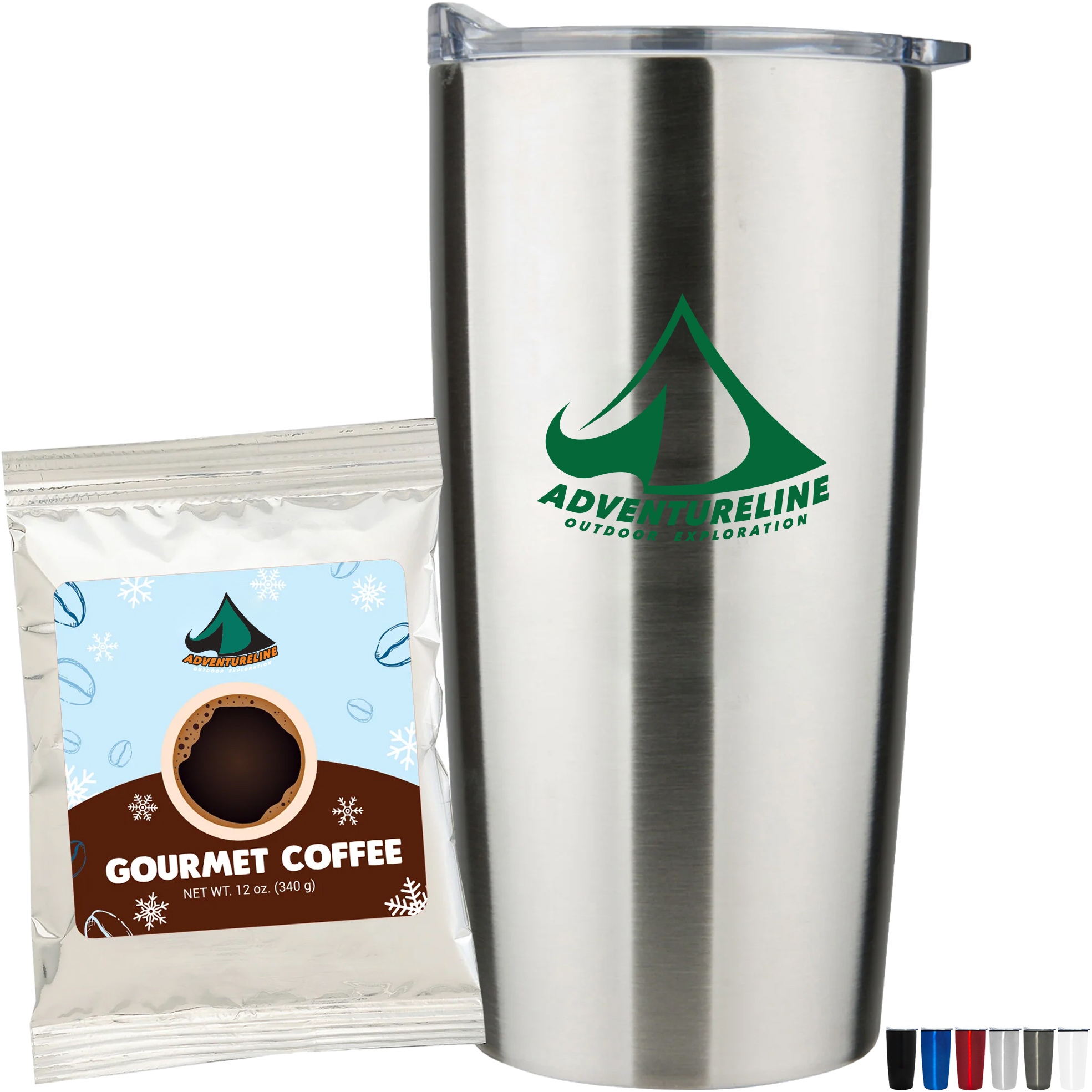 Product Photo 1 Holiday Gourmet Coffee Packet & Straight Tumbler Gift Set