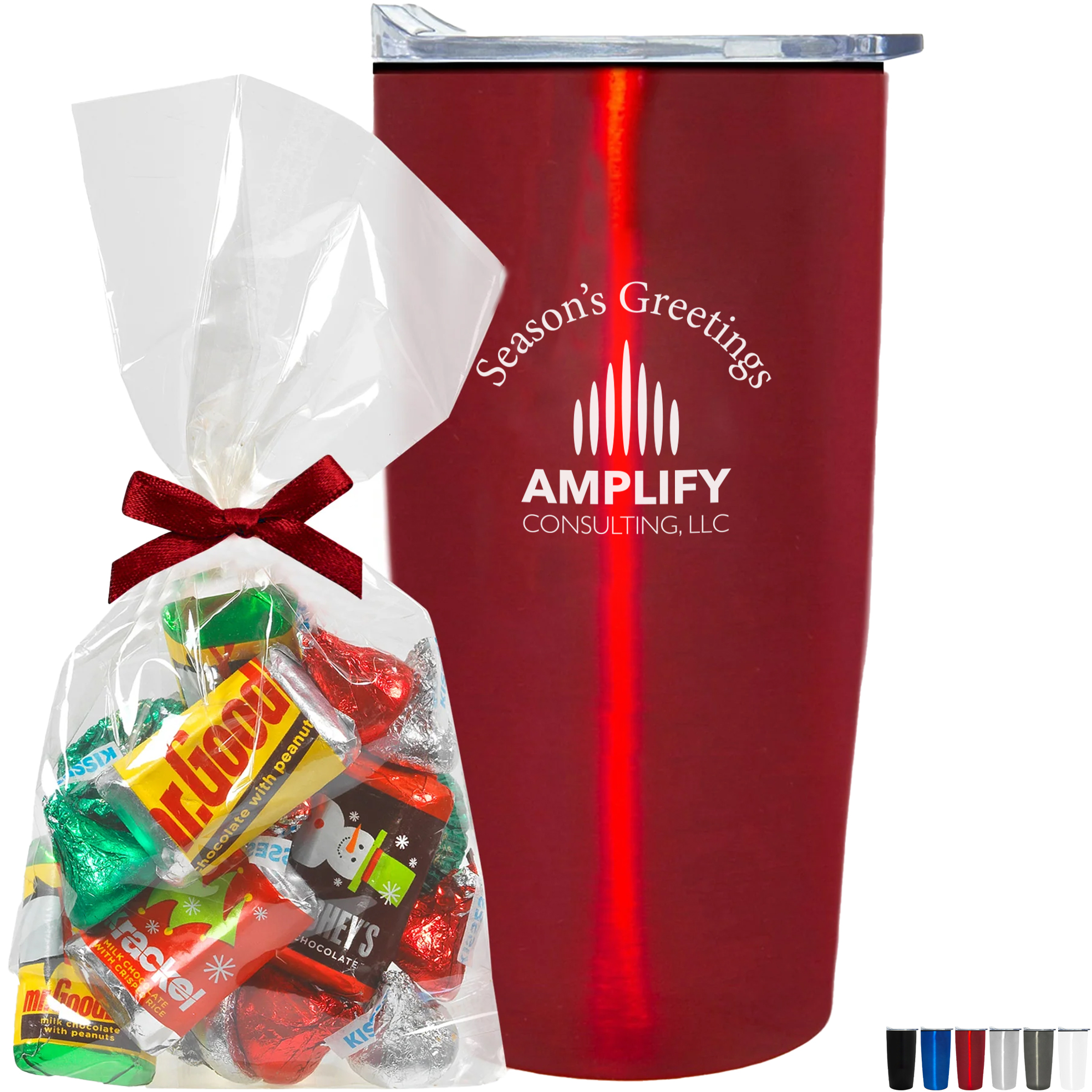 Product Photo 1 Hershey's® Holiday Mix Mug Stuffer & Straight Tumbler w/ Plastic Liner Gift Set