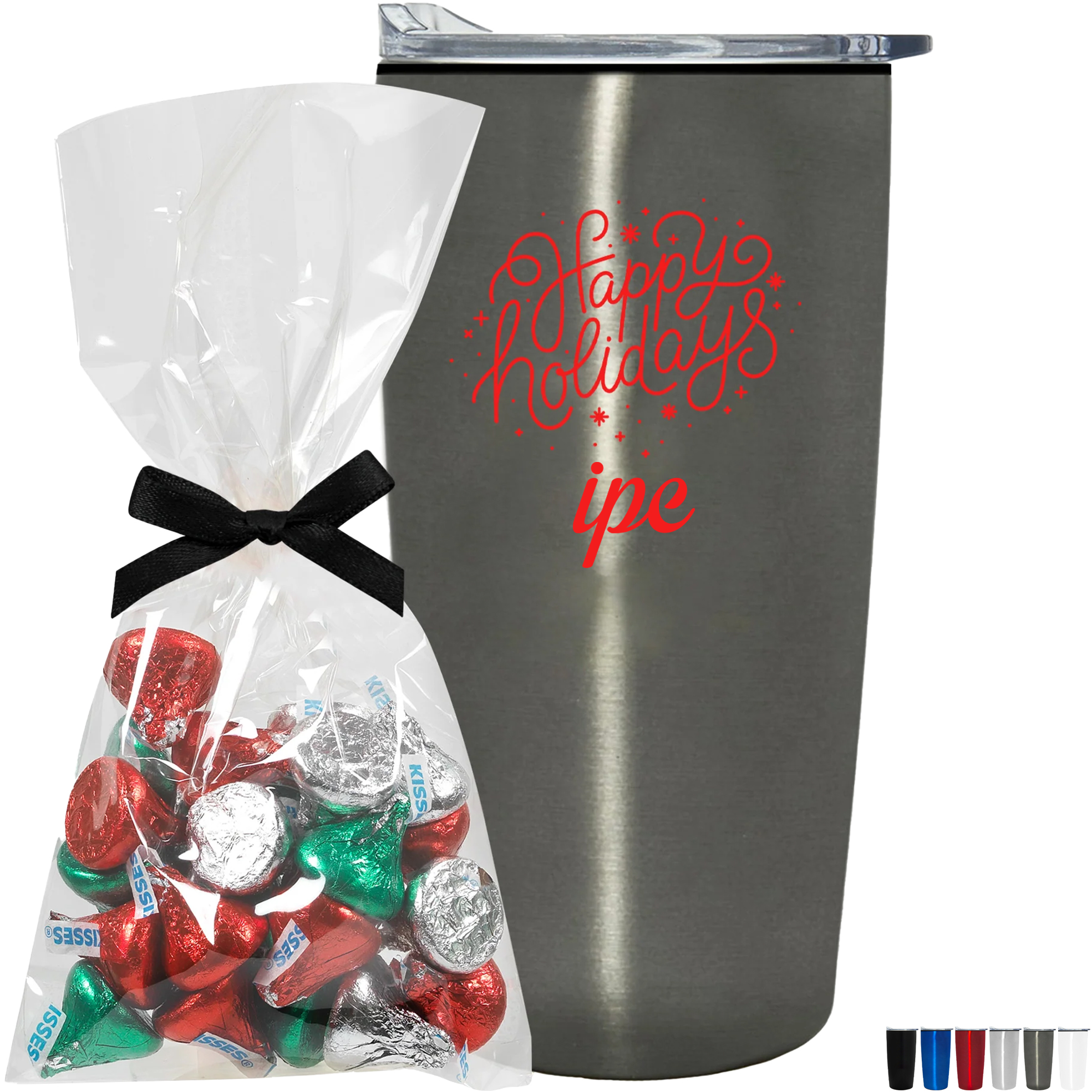 Product Photo 1 Hershey's® Holiday Kisses Mug Stuffer & Straight Tumbler w/ Plastic Liner Gift Set