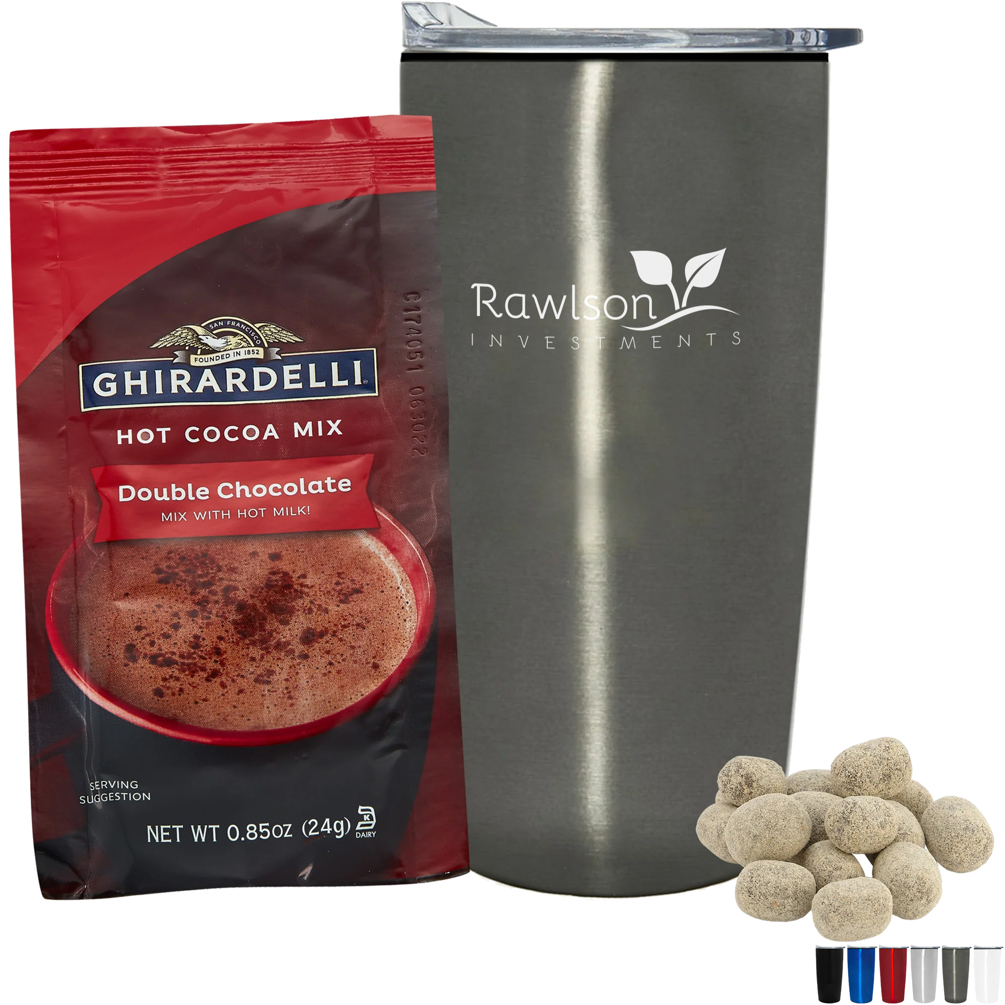 Product Photo 1 Ghirardelli® Hot Chocolate, S'mores Bites & Straight Tumbler w/ Plastic Liner Gift Set