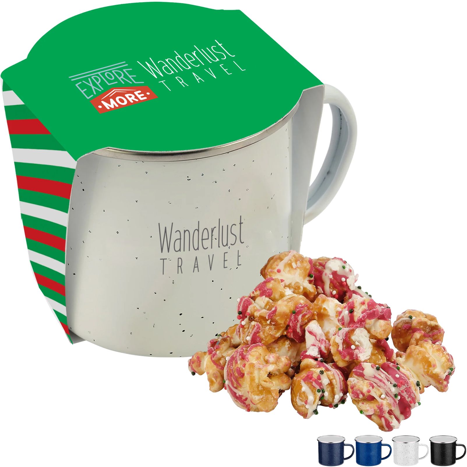 Product Photo 1 Christmas Crunch Popcorn & Speckled Camping Mug Gift Set