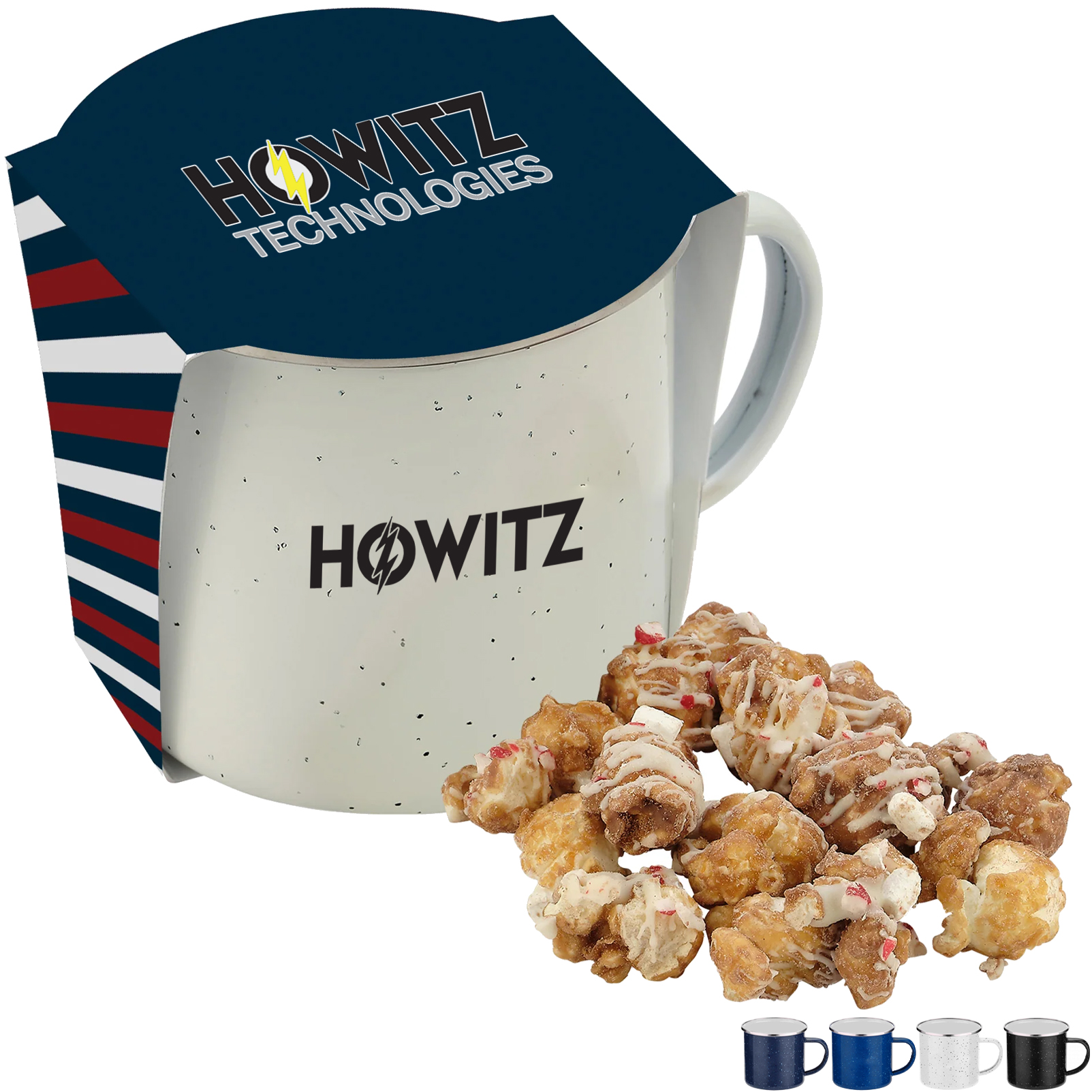 Product Photo 1 Hot Chocolate Peppermint Popcorn & Speckled Camping Mug Gift Set