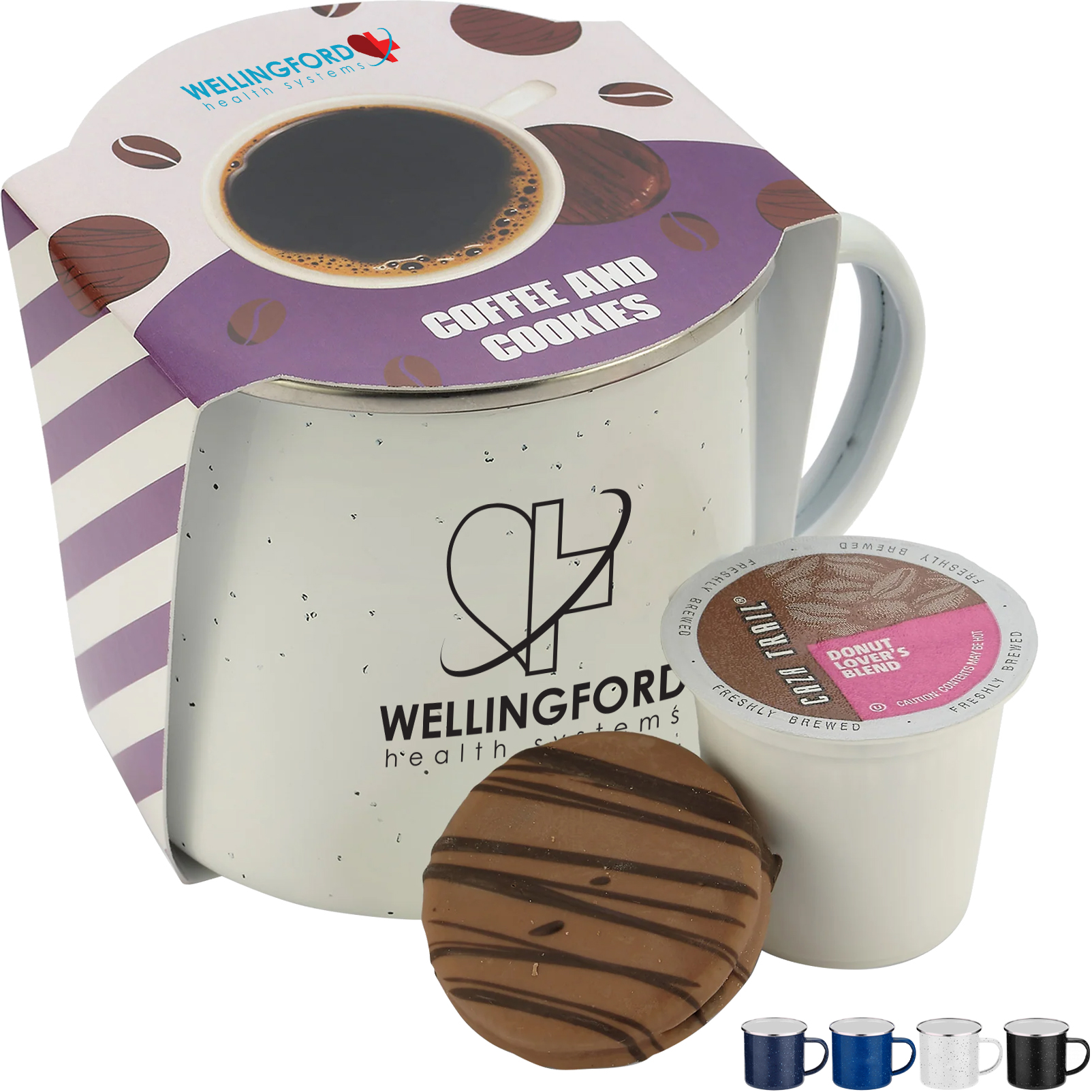 Product Photo 1 Coffee Pod, Chocolate Oreo & Speckled Camping Mug Gift Set